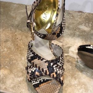 Michael kors snakeskin heels